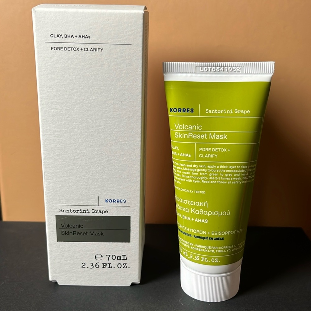 KORRES Mask Santorini Grape Volcanic Skin Reset. 2.36FL oz